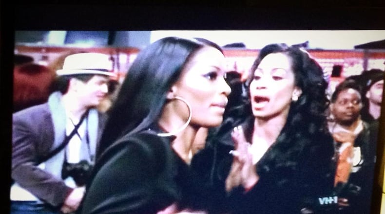 I showed up in the background of a scene with Erica and Karlie at the opening party of Sleazy and Benzino Lounge back in February. CREDIT: Helen Kim Ho off our TV
