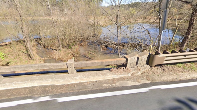 This bridge on Hopewell Road in Milton, built in 1948, is one of five bridges to be replaced by the Georgia Department of Transportation. (Google Maps)