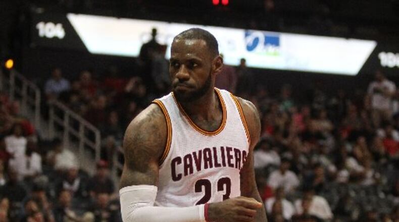 LeBron James (ankle) is out for the Cavs. (HENRY TAYLOR / HENRY.TAYLOR@AJC.COM)