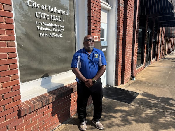 Mayor Tony Lamar and the leaders of Talbotton are hoping growth throughout the state of Georgia might help their town, too. (Patricia Murphy/AJC)