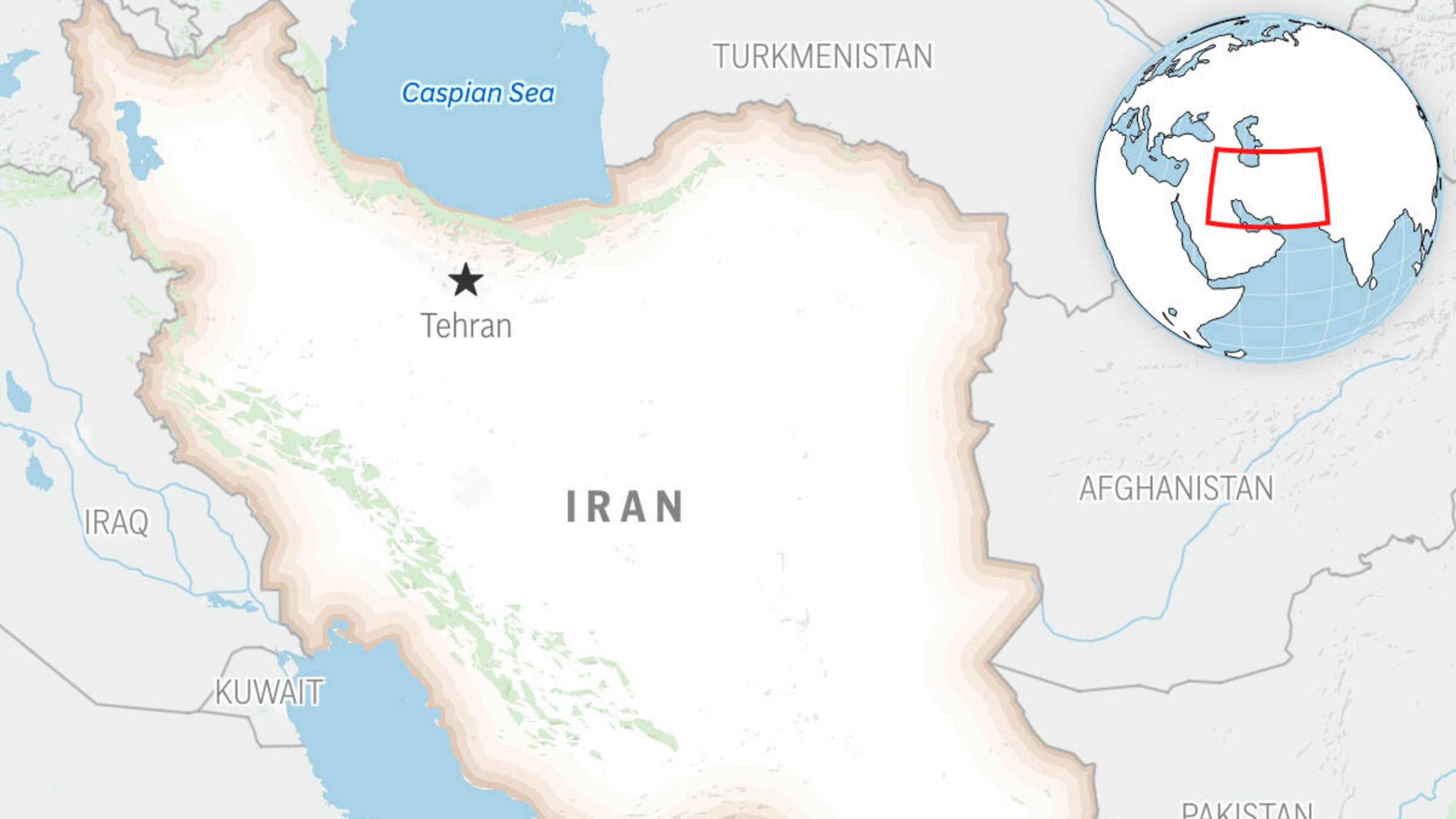 This is a locator map for Iran with its capital, Tehran. (AP Photo)