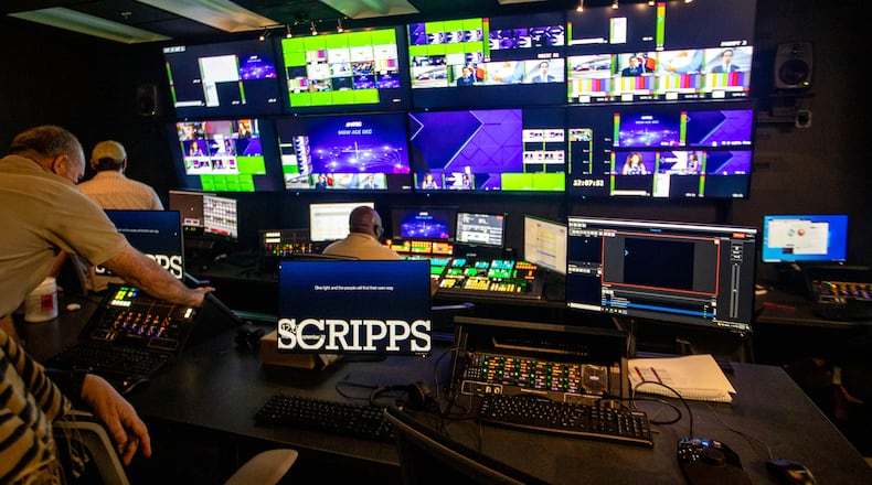 Scripps News, which maintains its headquarters in Atlanta, is scaling back its crew to 50. (Jenni Girtman for The Atlanta Journal-Constition)