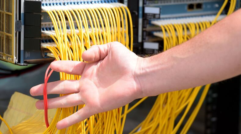 Daniel Frizzell, the director of engineering at Blue Ridge Mountain EMC, explains the way in which Blue Ridge Mountain EMC provides internet services to rural areas. Blue Ridge Mountain EMC is based out of Young Harris. Jenna Eason / Jenna.Eason@coxinc.com