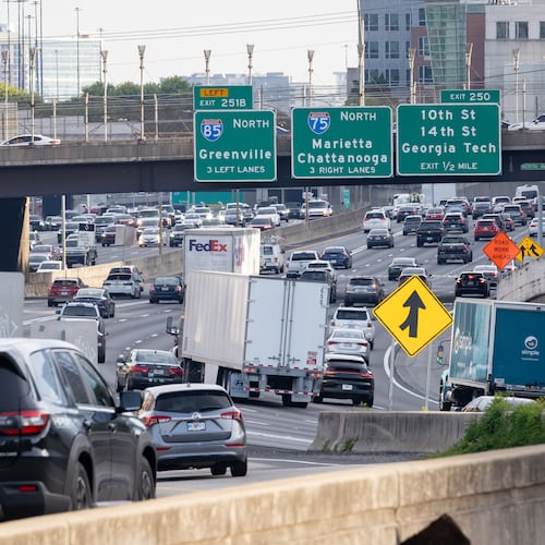 Expect busy interstates throughout metro Atlanta on Friday ahead of Independence Day, experts say. (Ben Hendren for the AJC/FILE)