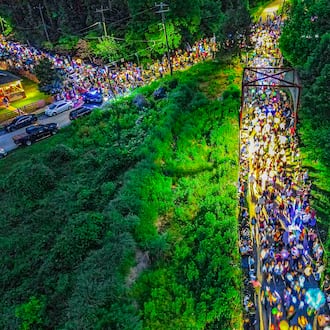 Join in on the Atlanta Beltline Lantern Parade, seen here in 2023, as it returns for its 16th year beginning at 8 p.m. Saturday at Beulah Colbert Park. (Courtesy of the Atlanta Beltline)