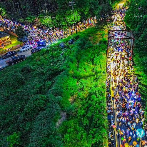 Join in on the Atlanta Beltline Lantern Parade, seen here in 2023, as it returns for its 16th year beginning at 8 p.m. Saturday at Beulah Colbert Park. (Courtesy of the Atlanta Beltline)