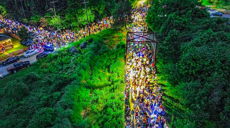 Join in on the Atlanta Beltline Lantern Parade, seen here in 2023, as it returns for its 16th year beginning at 8 p.m. Saturday at Beulah Colbert Park. (Courtesy of the Atlanta Beltline)