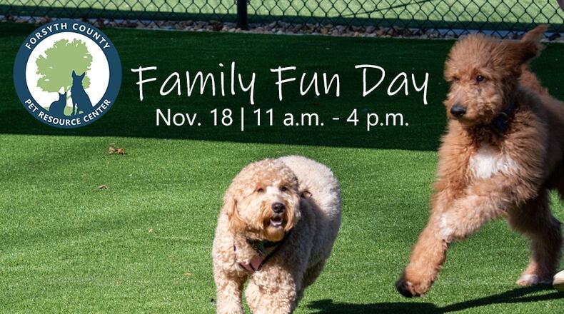 To launch the annual Home for the Holidays adoption program, Family Fun Day will be 11 a.m. to 4 p.m. Nov. 18 at the Forsyth County Animal Shelter, 4065 County Way, Cumming. (Courtesy of Forsyth County)