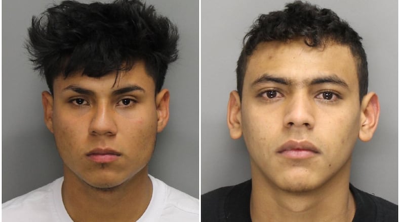 Mugshots of Walter Alexander Flores, left, and Julio Cesar Castro