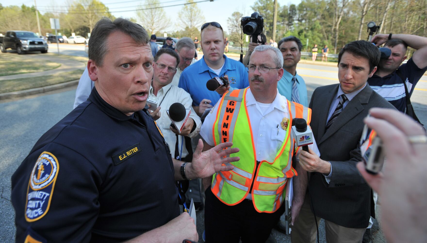 Police said the firefighters apparently went to the scene on a medical call.