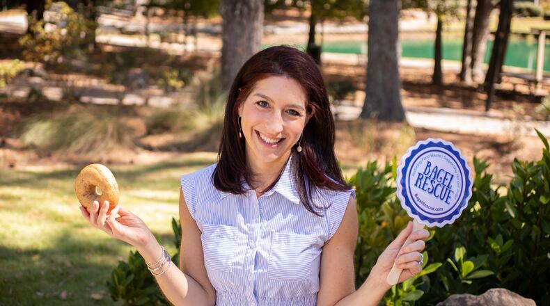 Erin Stieglitz started Bagel Rescue two years ago. Her organization collects leftover bagels donated by 27 bagel shops and she and other volunteers deliver them to more than 80 agencies with feeding programs. Photo courtesy of Erin Stieglitz