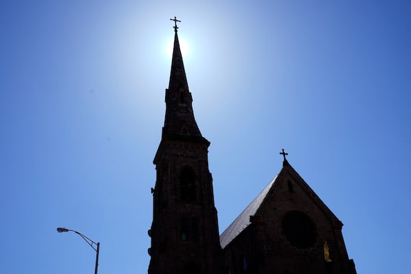 FILE - The Cathedral of the Immaculate Conception in Camden, N.J., Wednesday, April 20, 2022. (AP Photo/Matt Rourke, File)