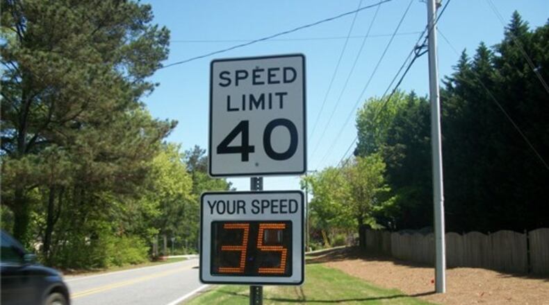 The Snellville Police Department has been awarded a Highway Safety High Visibility Enforcement Grant totaling $7,366 from the Governor’s Office of Highway Safety in Atlanta to help purchase two portable traffic calming speed signs. Courtesy City of Snellville