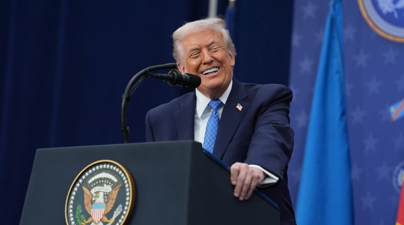 President Donald Trump speaks during a signing ceremony with Rwanda's President Paul Kagame and Democratic Republic of Congo President Felix-Antoine Tshisekedi at the Donald J. Trump Institute of Peace, Thursday, Dec. 4, 2025, in Washington. (AP Photo/Evan Vucci)