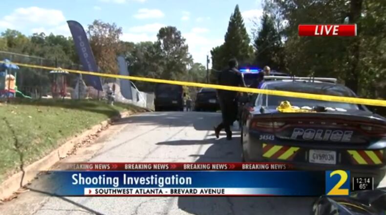 The incident happened near a children's learning center in southwest Atlanta.