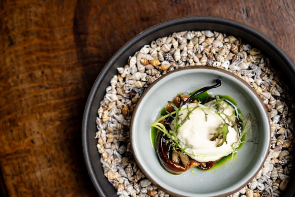 The warm McIntosh oyster dish appears on both menus at Fawn. (Courtesy of Fawn)