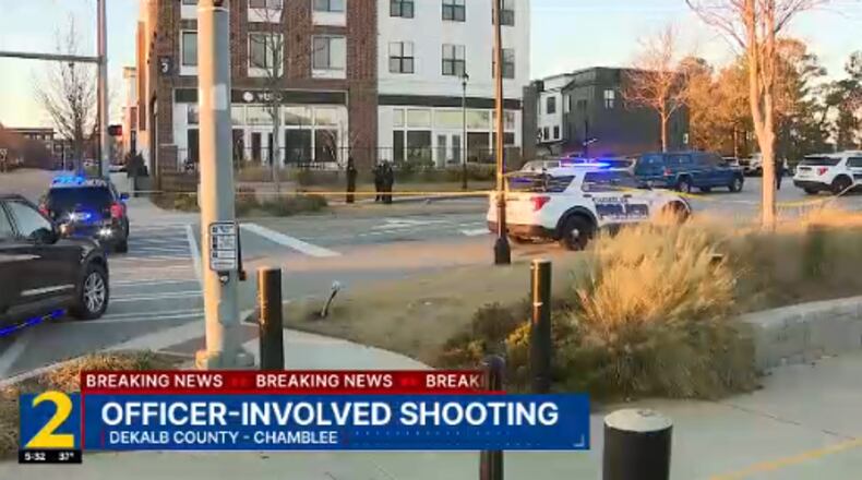 The GBI was requested to assist in a shooting investigation involving a Chamblee police officer Thursday afternoon. (Channel 2 Action News)