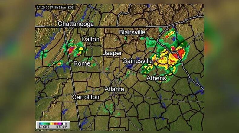 Showers are expected overnight, according to Channel 2 Action News. (Credit Channel 2 Action News)