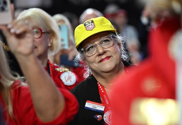 Georgia delegate Salleigh Grubbs listened to a speaker at the Republican National Convention in Milwaukee last July.