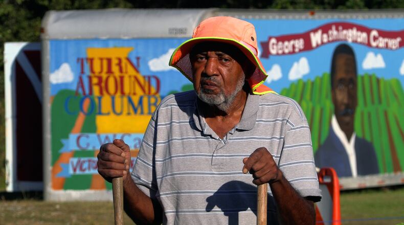 Ronzell Buckner is the driving force behind George Washington Carver Victory Garden & Farm in Columbus, Georgia. The fresh food grown at the farm is free to the community. If someone wants to help, they can donate. But the farm doesn’t charge anyone for food. (Mike Haskey/Ledger-Enquirer)