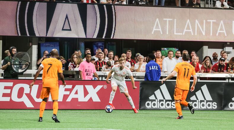 Images from the match between Atlanta United and Houston Dynamo at Mercedes-Benz Stadium in Atlanta, Georgia on Wednesday, July 17, 2019. (Photo by Karl L. Moore/Atlanta United)