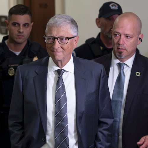 Bill Gates, co-founder of Microsoft, arrives on Capitol Hill for a closed-door interview with the House Oversight Committee investigating convicted sex offender Jeffrey Epstein, in Washington, June 10, 2026. (AP Photo/J. Scott Applewhite)