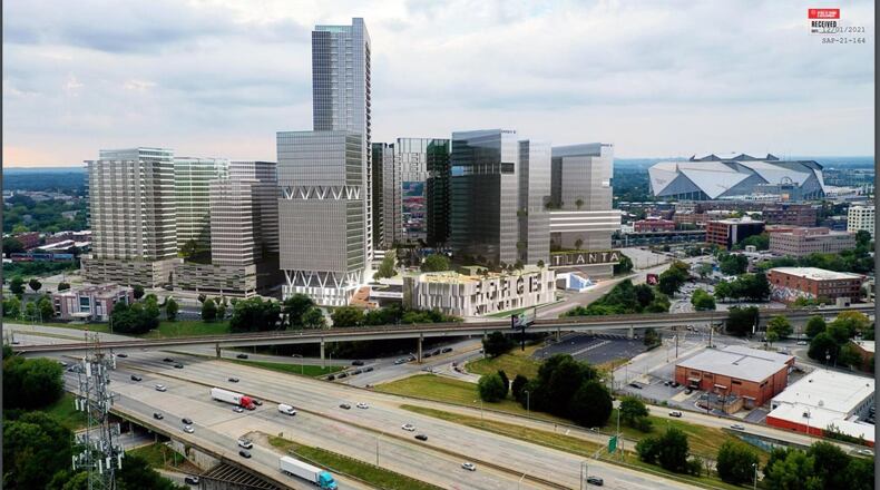 This is a rendering of the Forge Atlanta proposal by Urbantec Development Partners, which was revealed in 2021.