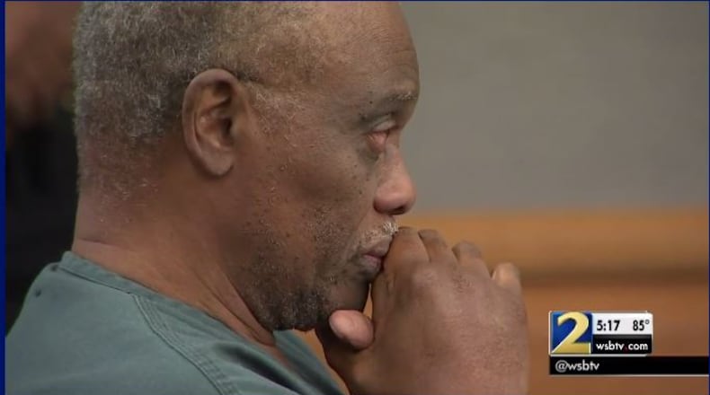 George Harris, 68, chocked back tears as he was sentenced to 25 years in prison for shooting a man and leaving him paralyzed. (Credit: Channel 2 Action News)