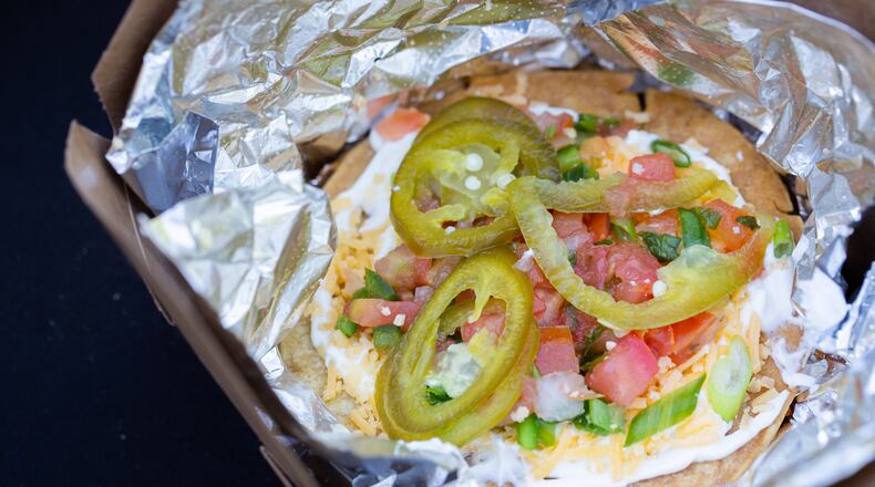 The Mexican Pizza from MikChan's in Qommunity in East Atlanta.