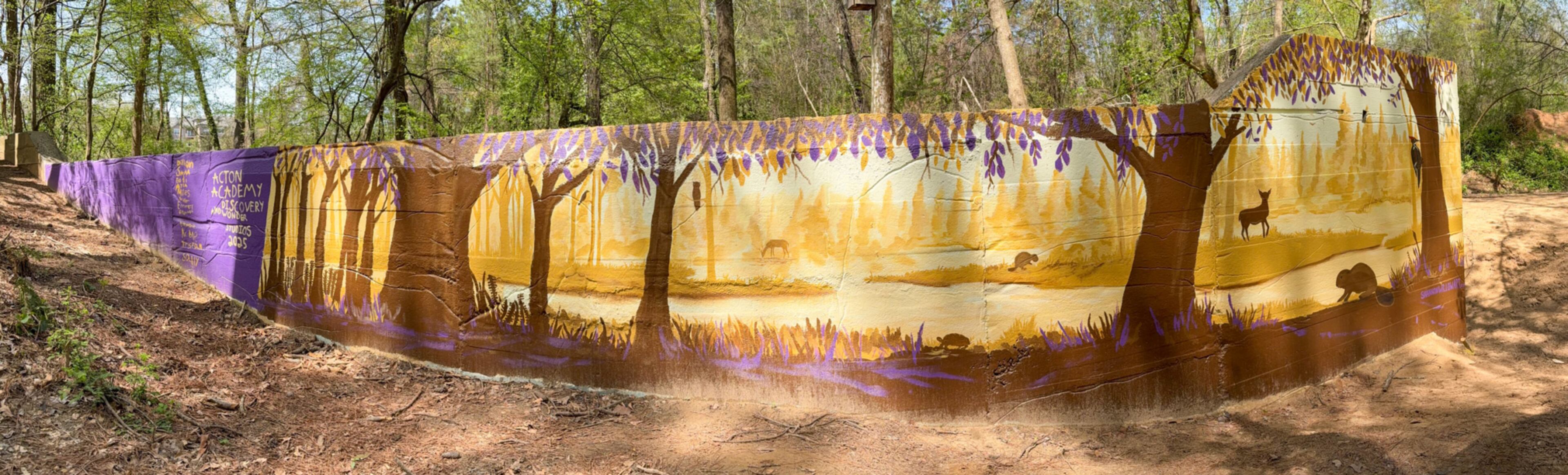 The mural "Animal Spirits" by Shannon Willow. (Courtesy of Blue Heron Nature Preserve)