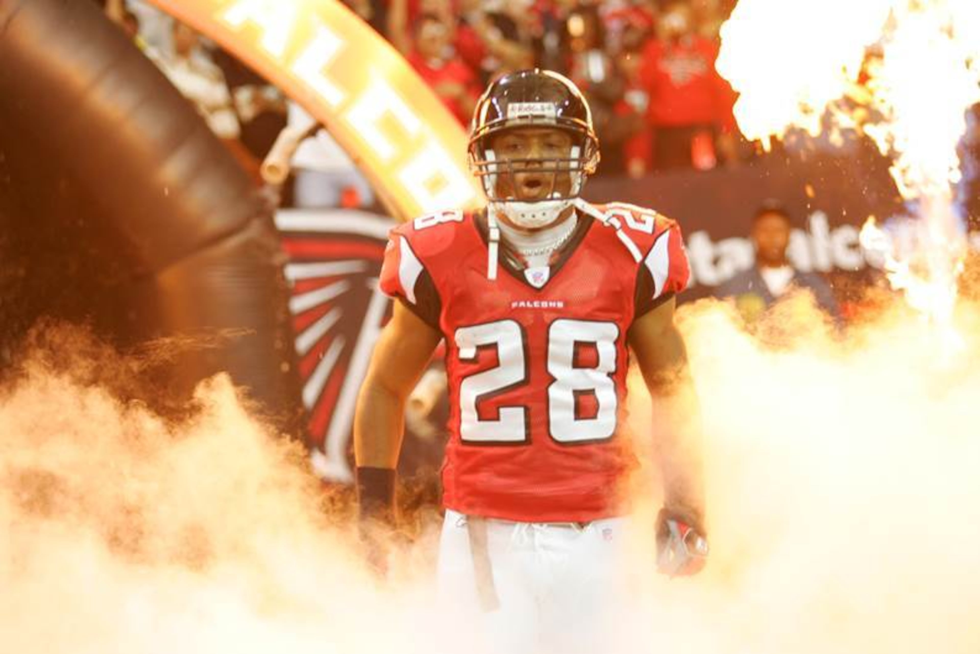 Warrick played six seasons with the Falcons and is the only player in NFL history to record 7,500 yards from scrimmage with two franchises. (File photo)