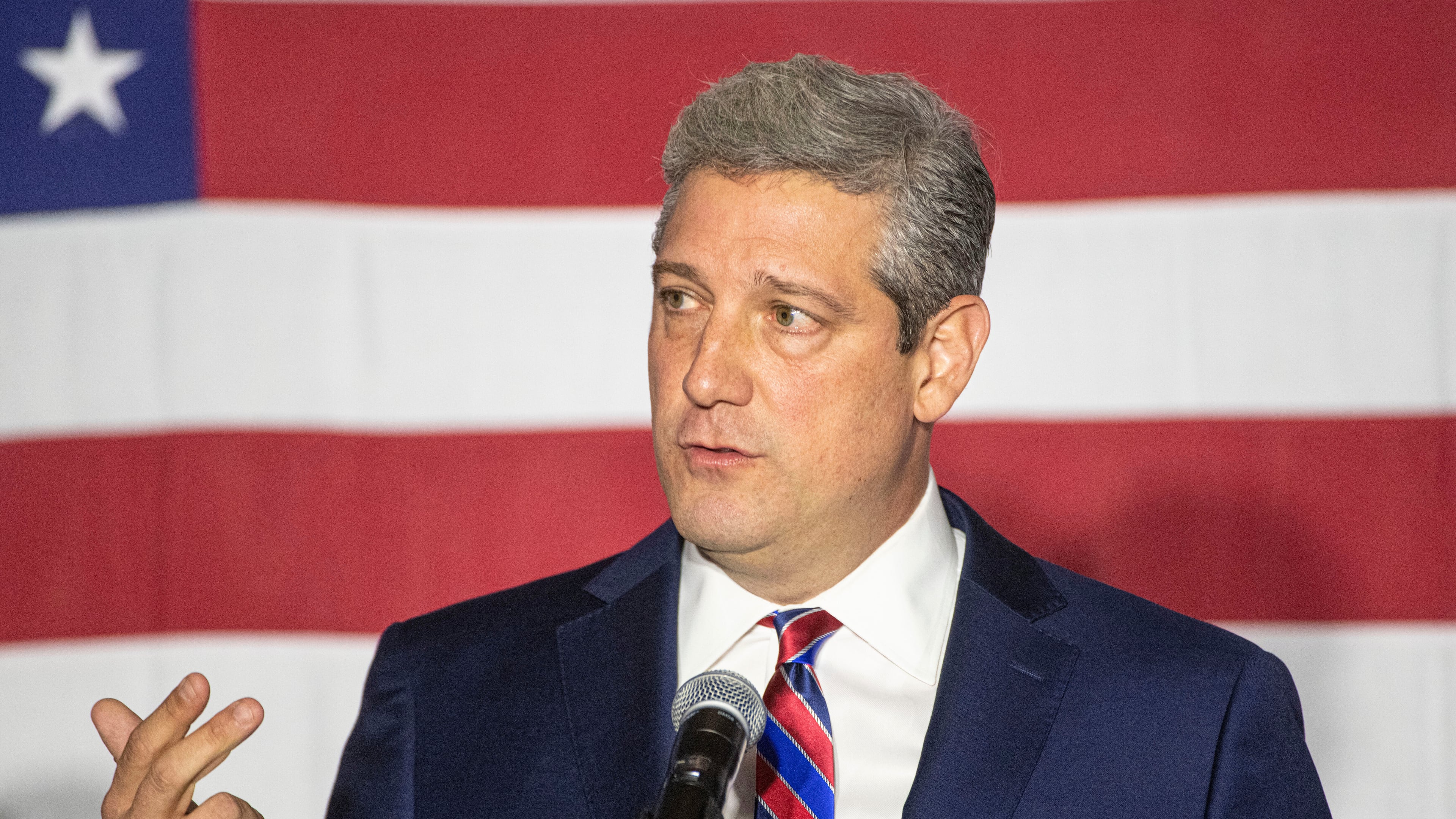 FILE - Democratic Senate candidate Tim Ryan, D-Ohio, gives his concession speech to Republican candidate JD Vance at an election night event for Ryan in Boardman, Ohio Tuesday, Nov. 8, 2022. (AP Photo/Phil Long, File)