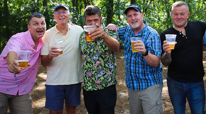(From left) Brian ‘Spike’ Buckowski of Terrapin Beer Company; John ‘JK’ Kenny, owner of the Wing Cafe & Taphouse in Marietta; Travis Herman of Scofflaw Brewing Co.; Mitch Steele of New Realm Brewing Co.; and Eric Johnson of Wild Heaven Beer.