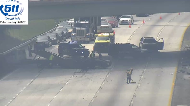 The crash appeared to involve a Chevrolet Corvette.