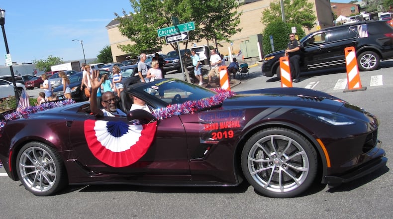Floyd Martin was the grand marshal of Marietta's Independence Day parade. Photo: Jennifer Brett