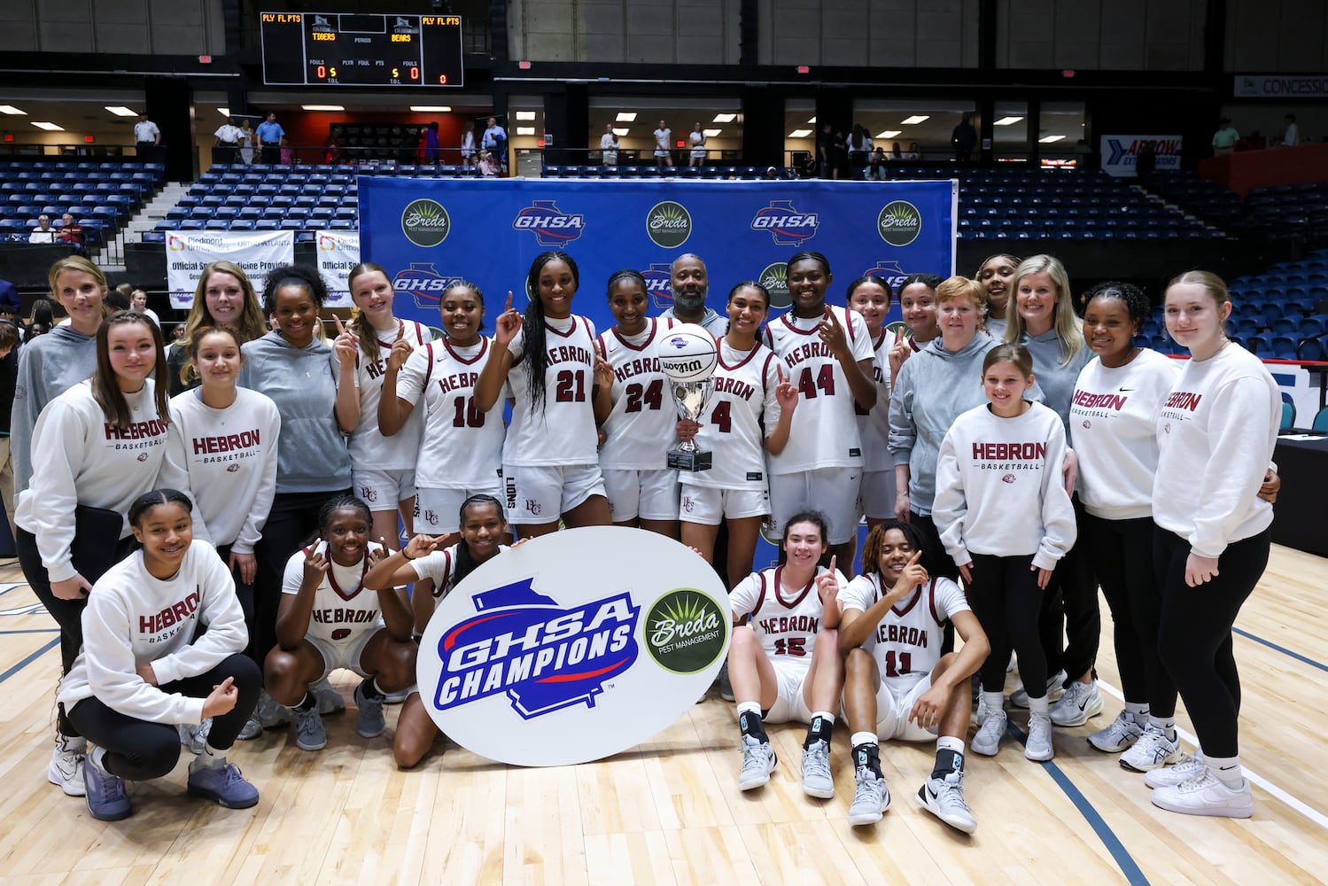 private girls basketball championship, Hebron Christian vs Holy Innocents’