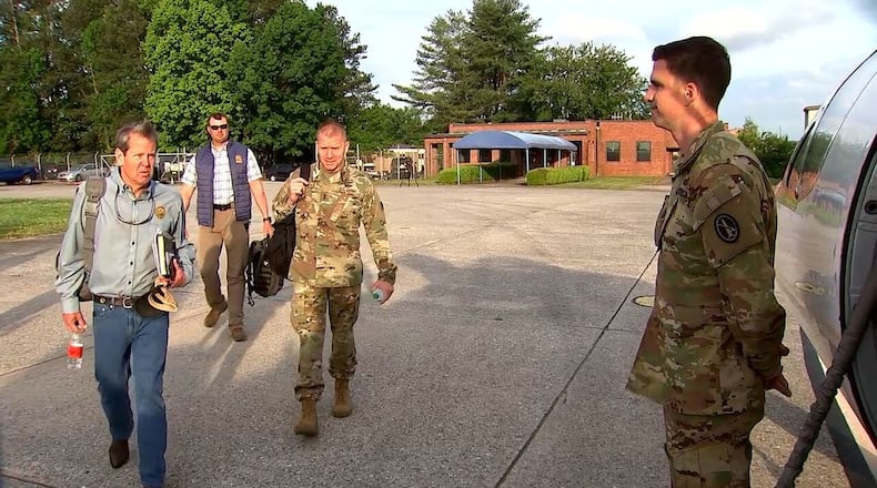 Georgia Gov. Brian Kemp prepares to tour the border with Mexico.