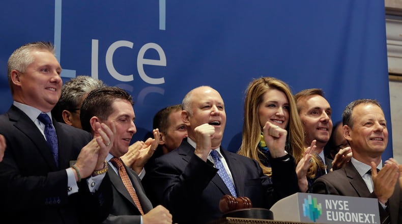 Bakkt was established in 2018 by IntercontinentalExchange as a platform to buy and sell bitcoin and other cryptocurrencies. U.S. Sen. Kelly Loeffler, who is married to the CEO of ICE, Jeffrey Sprecher, was CEO of Bakkt until she joined the Senate.(AP Photo/Richard Drew)