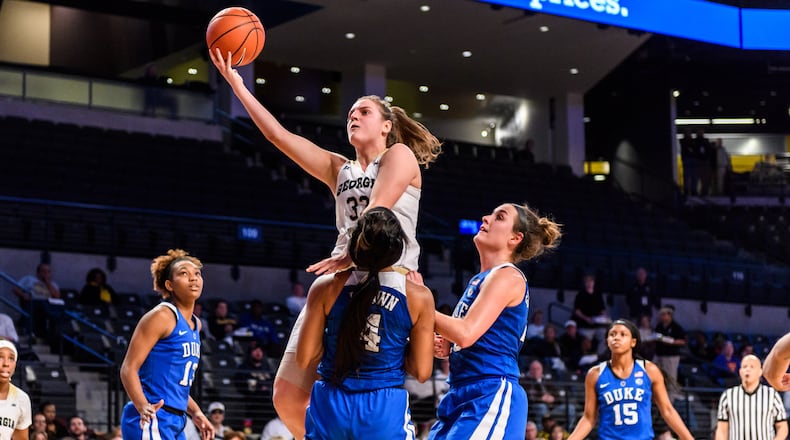 Georgia Tech guard Francesca Pan was named ACC freshman of the year. (GT Athletics/Danny Karnik)