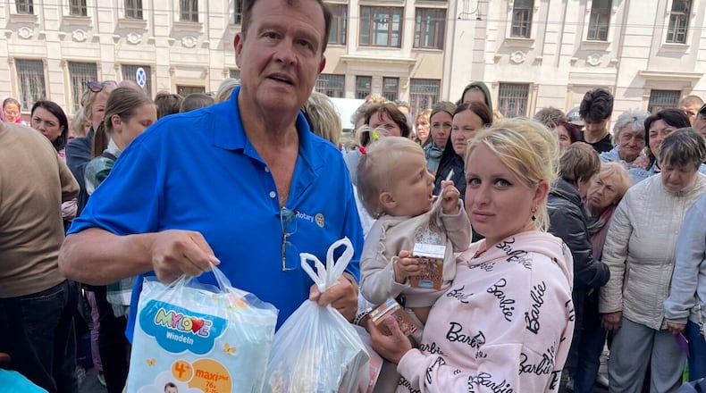 Emory Morsberger, the founder of HelpingUkraine.us and executive director of Gateway 85 CID, is pictured during a humanitarian trip to Ukraine. (Courtesy of HelpingUkraine.us)