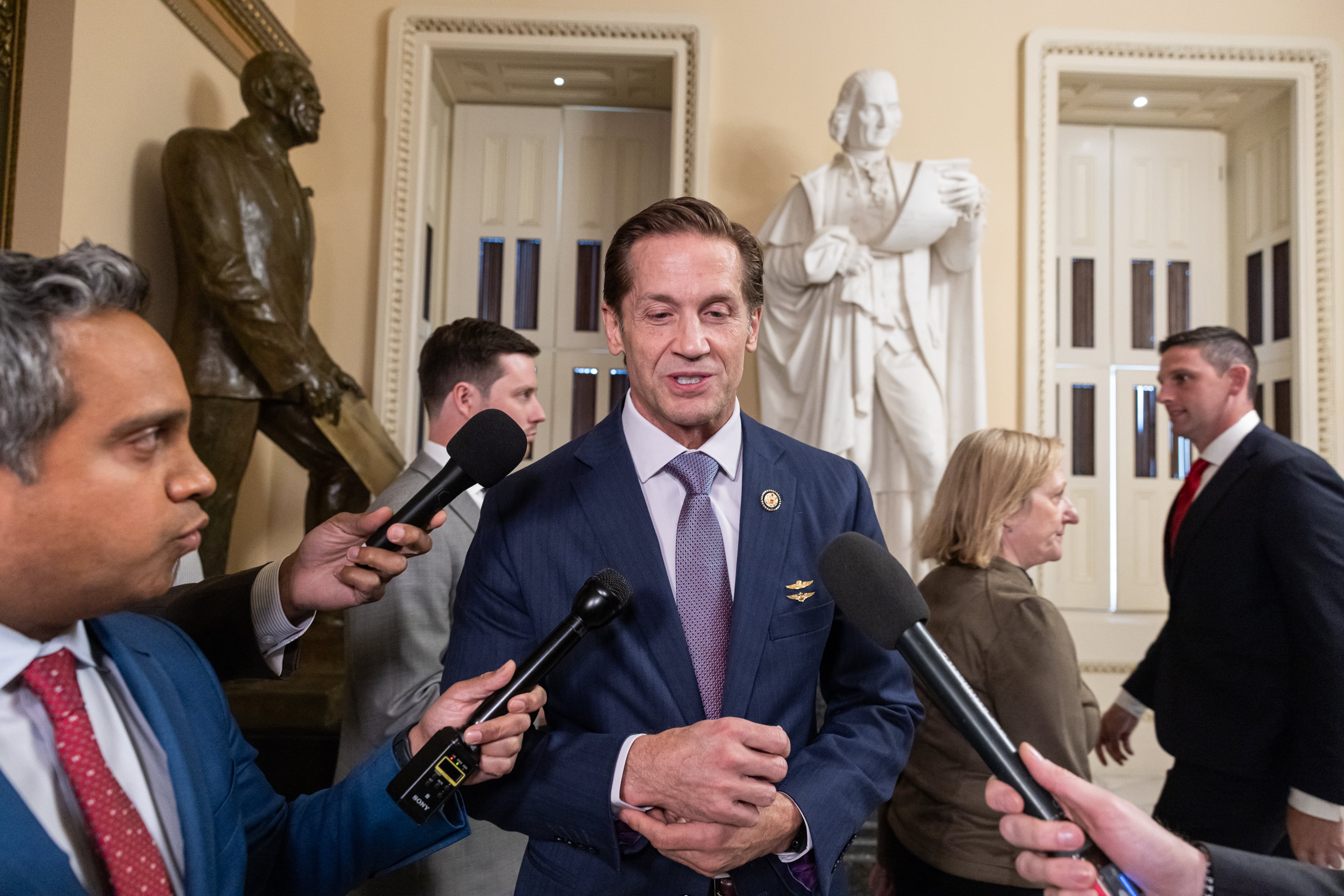 U.S. Rep. Rich McCormick, R-Suwanee, spoke to reporters on Capitol Hill in Washington earlier this year. (Valerie Plesch/The New York Times)