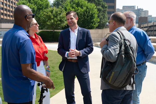 Sen. Brian Strickland, R-McDonough (center), hopes to be Georgia's next attorney general.
