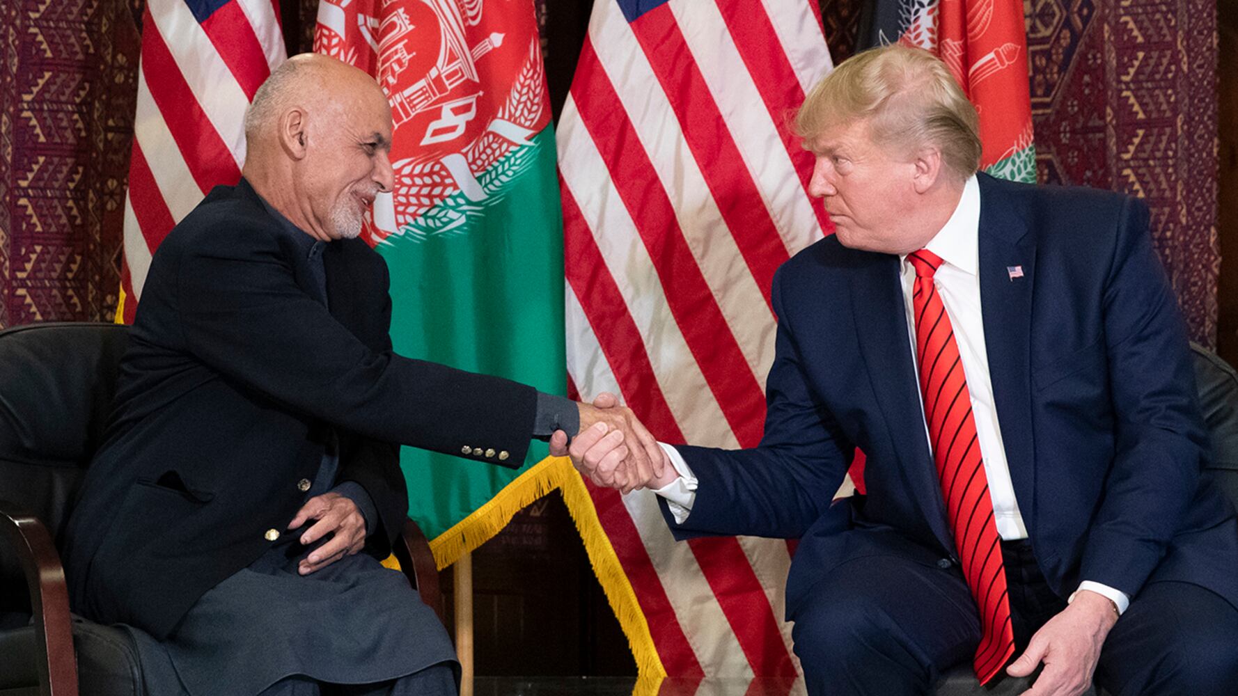 Photos: Trump visits troops for surprise Thanksgiving in Afghanistan