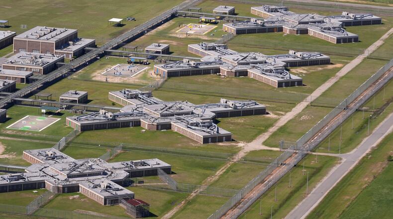 FILE - The Winn Correctional Center, an ICE detention facility, is seen in this aerial photo in Winnfield, La., April 9, 2025. (AP Photo/Gerald Herbert, File)