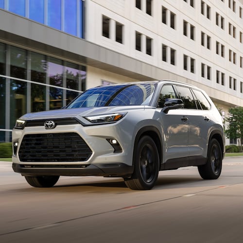 This photo provided by Toyota shows a Grand Highlander. This family-friendly three-row SUV gets up to an EPA-estimated 36 mpg for 2026 with its available hybrid powertrain. (Courtesy of Toyota Motor Sales U.S.A. via AP)