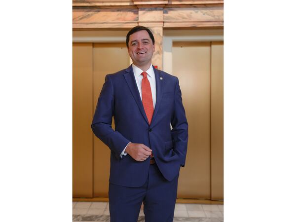 State Rep. Scott Hilton, R-Peachtree Corners, poses for a portrait at the Georgia state Capitol in March 2023.  (Natrice Miller/AJC)
