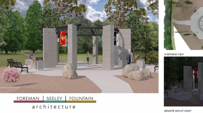 Changes are being proposed to the Dunwoody Veterans Memorial by city officials, who are seeking comments on the alterations. (Renderings courtesy of city of Dunwoody)