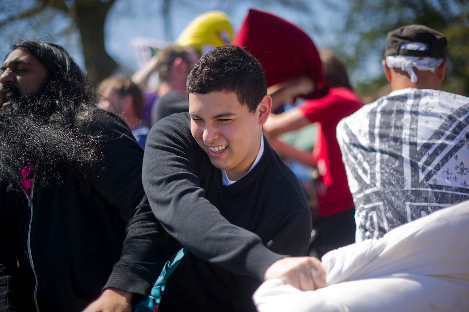 For the fifth year in a row, hundreds of residents from Atlanta and the surrounding communities participated in International Pillow Fight Day.