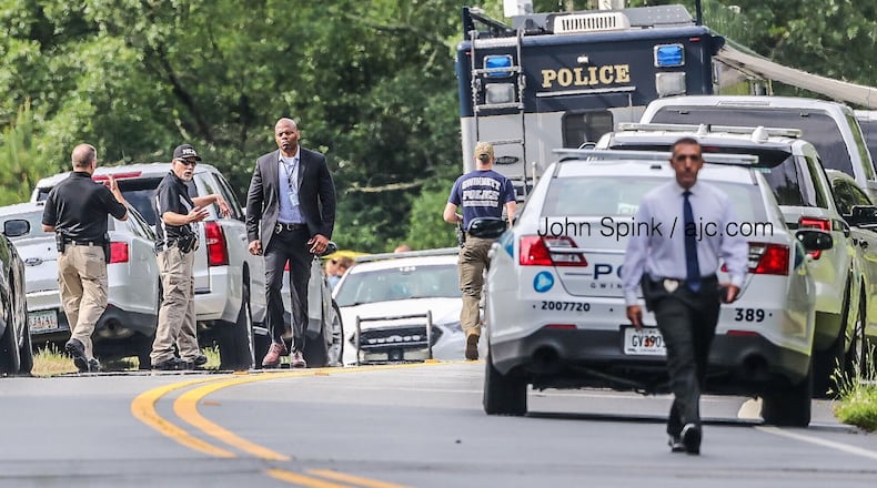 The shooting took place on Temple Johnson Road near Pate Road, according to Gwinnett County police.