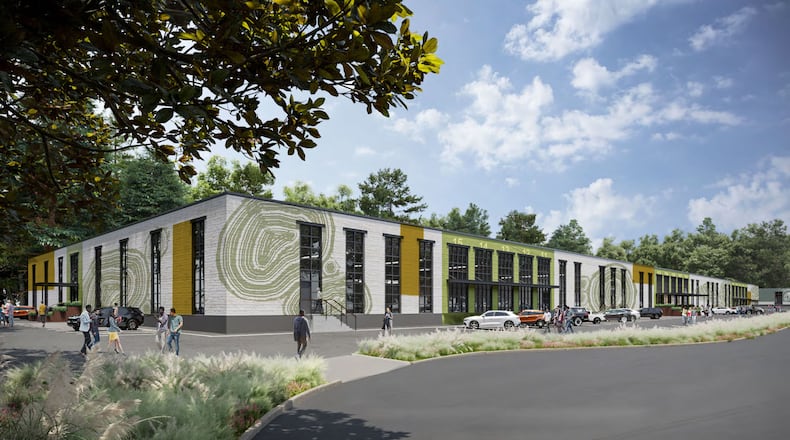 A rendering of 1435 Hills Place, which will be the site of Anduril's offices in Georgia.